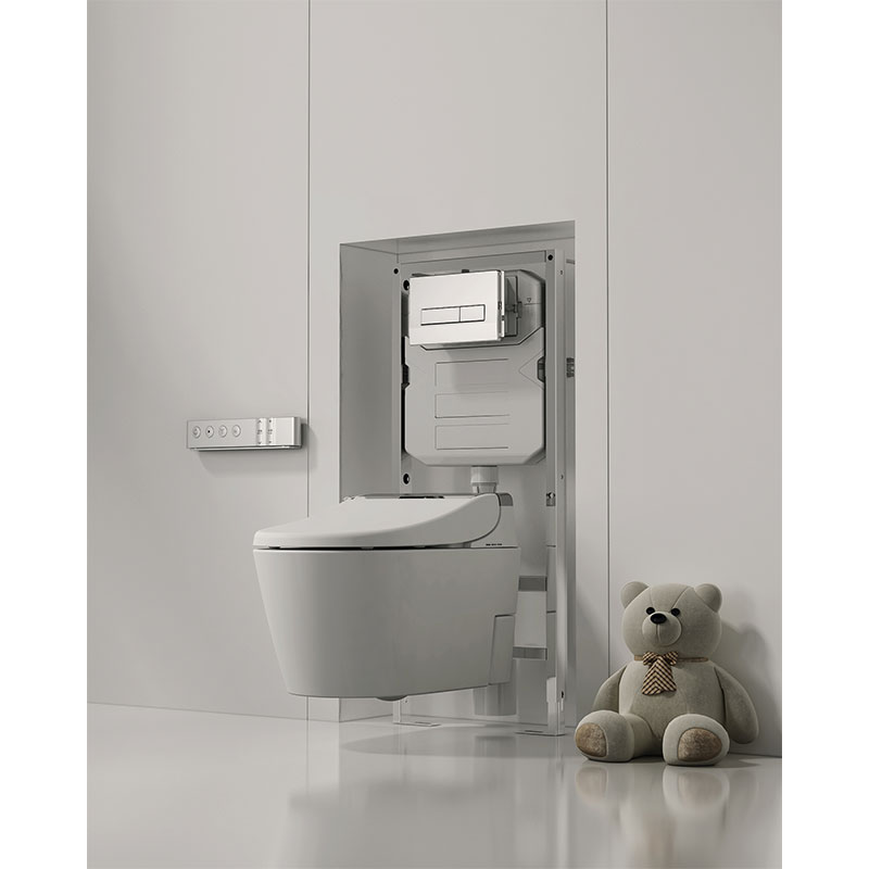 AD-808 Luxury Bathroom Concealed Tank Kicking flushing  Automatic samrt  toilet 