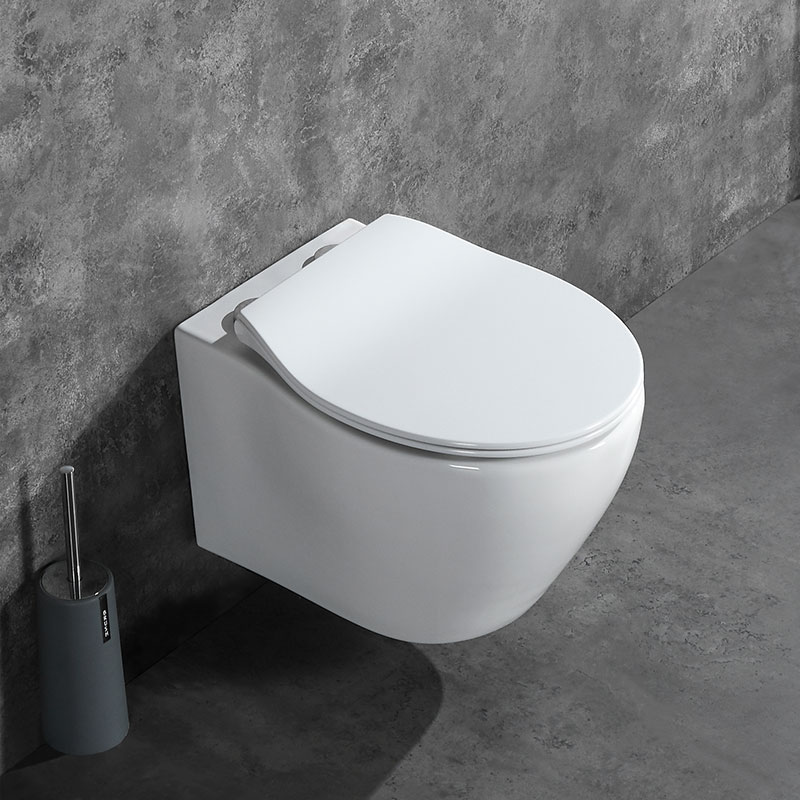 AD-209Buffer Soft Thin Cover Modern Ceramic Multi-color options Wall Hung Toilet